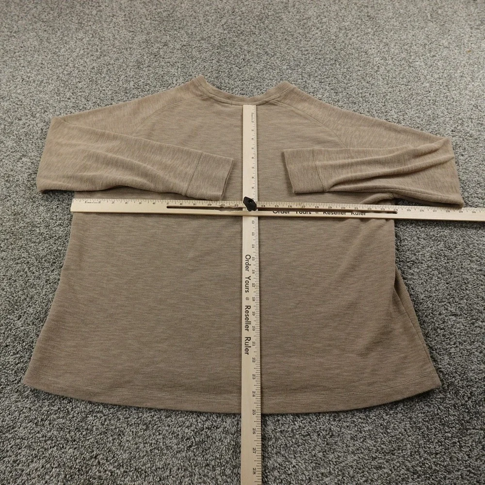 Banana Republic Sweater Mens 2XL‎ Beige Brown Tan Thermal Knit Crewneck Pullover